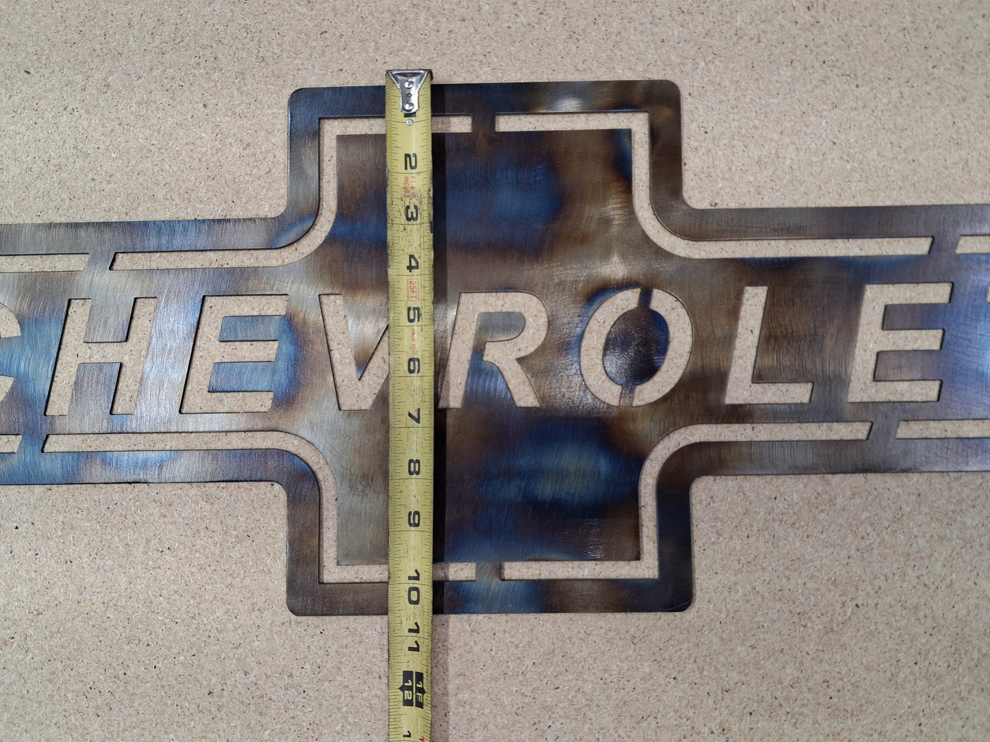 Chevrolet metal wall art sign