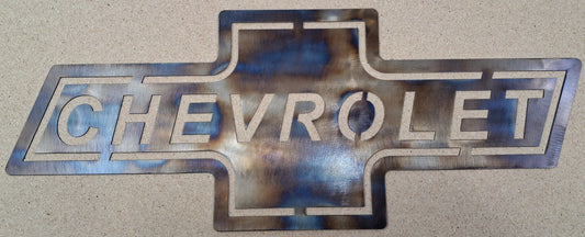 Chevrolet metal wall art sign