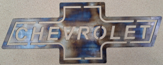Chevrolet metal wall art sign